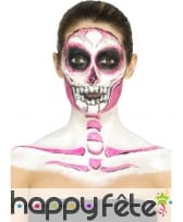 Kit de maquillage squelette néon, réagit aux UV, image 4