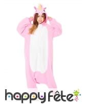 Kigurumi licorne rose pour adulte