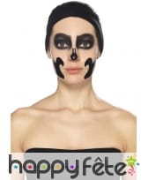 Kit maquillage de squelette noir et blanc au latex, image 8