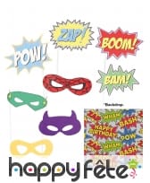 Kit photobooth BD Comics 9 pièces