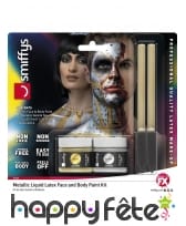Kit pour maquillages métalliques. Doré et argenté, image 12
