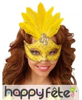 Loup avec grosses paillettes et plumes centrales, image 3