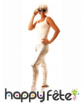 Legging argenté uni et stretch, image 1