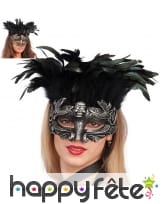 Loup baroque avec plumes