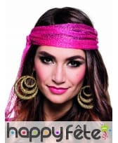 Large boucles d'oreilles effet Gipsy doré