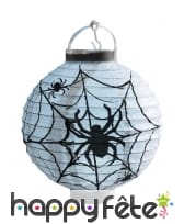 Lanterne blanche motif araignée, en papier, image 1