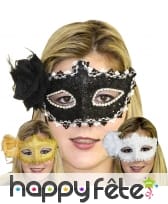 Loup baroque noir en dentelles