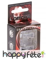 Lentilles blanches pupille de reptile, image 1