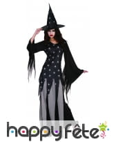 Long costume araignée en lambeau de sorcière