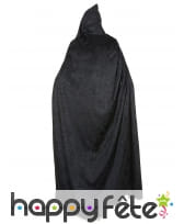 Longue cape à capuche noir liseret squelette, image 4