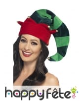 Long chapeau de lutin de Noël