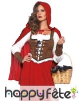 Long costume de chaperon rouge style médiéval, image 1