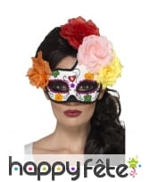 Loup coloré et fleuri jour des morts