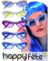 Lunettes cats'eyes pailletées uv400.