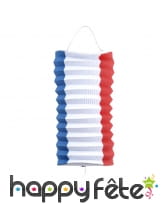 Lampion cylindrique France bleu blanc rouge 13cm