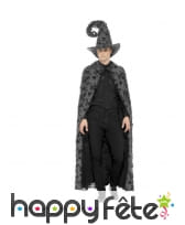 Longue cape grise de sorcier ou sorcière, image 2