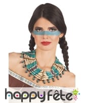 Large collier indien bleu