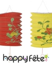 Lanternes chinoises motif fleurs