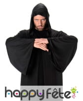 Longue cape noire à capuche pour homme, image 1