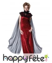 Longue cape noire en voile pour femme