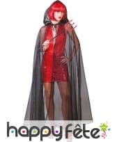 Longue cape noire transparente