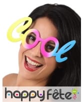 Lunettes colorées pastelles en forme de Cool