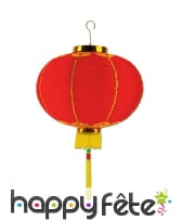 Lanterne chinoise rouge et dorée de 20cm