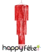 Lustre cascade rouge de 120 x 40 cm