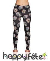 Legging coloré têtes de mort Dia de los muertos