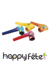 Lot de 12 sifflets sans gênes multicolores, image 2