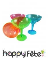 Lot de 12 verres à margarita en plastique coloré