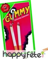 Lot de 2 cigarettes allumees