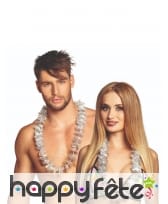 Lot de 20 colliers de fleur Hawaïen argentés