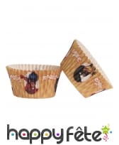 Lot de 25 Moules Ladybug pour cupcakes, 5 x 3 cm