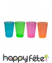 Lot de 50 verres demi-pinte en plastique coloré