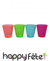 Lot de 50 verres shooter en plastique coloré
