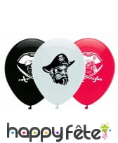 Lot de 6 ballons thème pirate