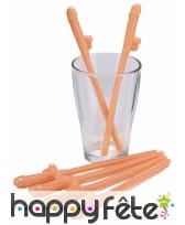 Lot de 6 pailles zizi, image 1