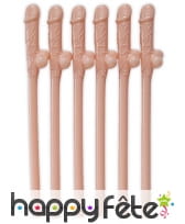 Lot de 6 pailles zizi, image 2