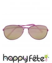 Lunettes d'aviateur avec montures roses, image 1