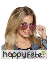 Lunettes d'aviateur avec montures roses