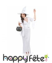 Long déguisement blanc de sorcière, image 4