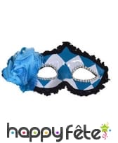 Loup damier bleu blanc et rose bleue, image 1