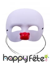 Loup de clown blanc pour enfant