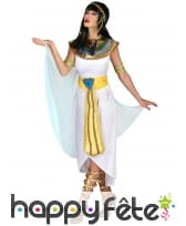 Long déguisement d'égyptienne blanc et doré, image 5