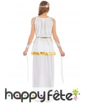 Long déguisement de déesse grecque blanche, image 2