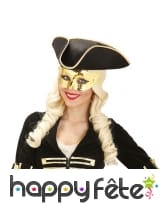 Loup doré métallisé avec ruban assorti