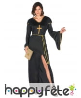 Long déguisement noir et doré de religieuse, image 5