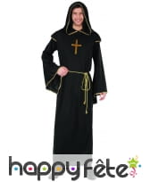 Long déguisement noir et doré de religieux, image 3