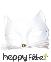 Loup de panthère blanche en velour